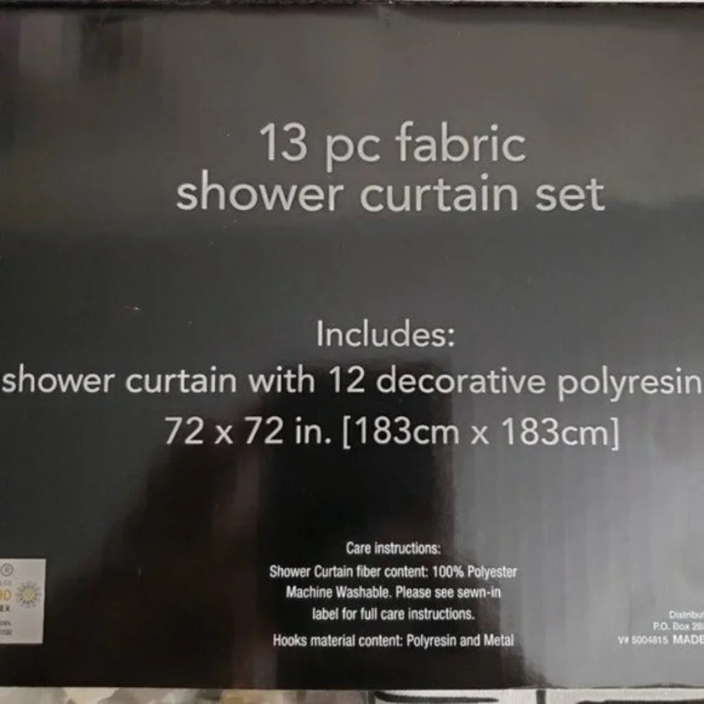 Chirstmas Holiday White & Green Jolly Truck 13-Piece Shower Curtain Set